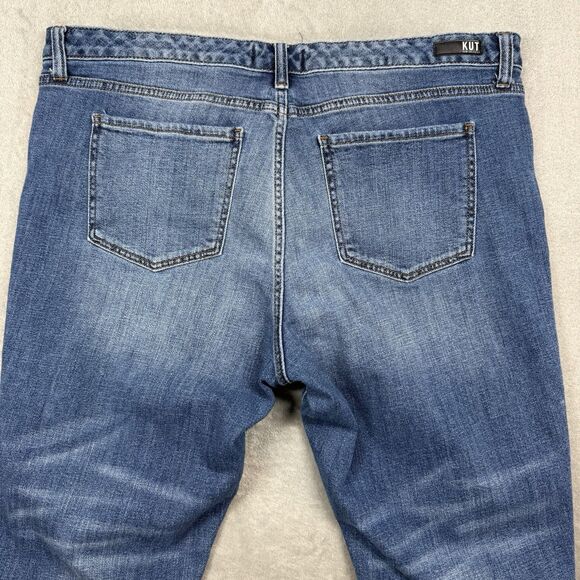 Kut From The Kloth High Rise Catherine Fab Ab Boyfriend Blue Jeans Women's 18 - Picture 4 of 12